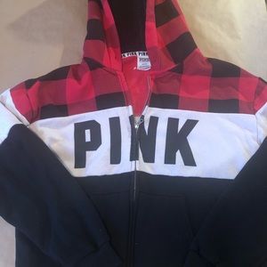 VICTORIAS SECRET PINK ZIP UP HOODIE